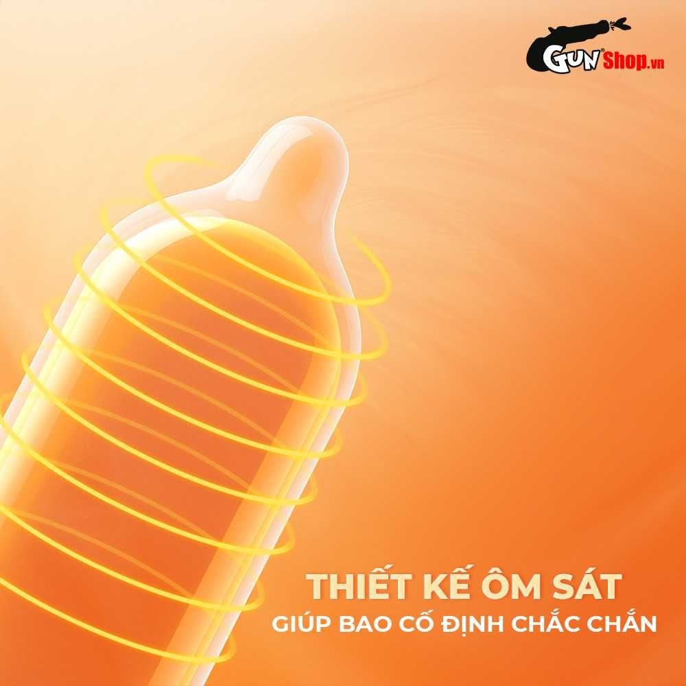 Bao cao su Firon Slide - Siêu mỏng, chống tuột, hương trái cây - Hộp 10 cái