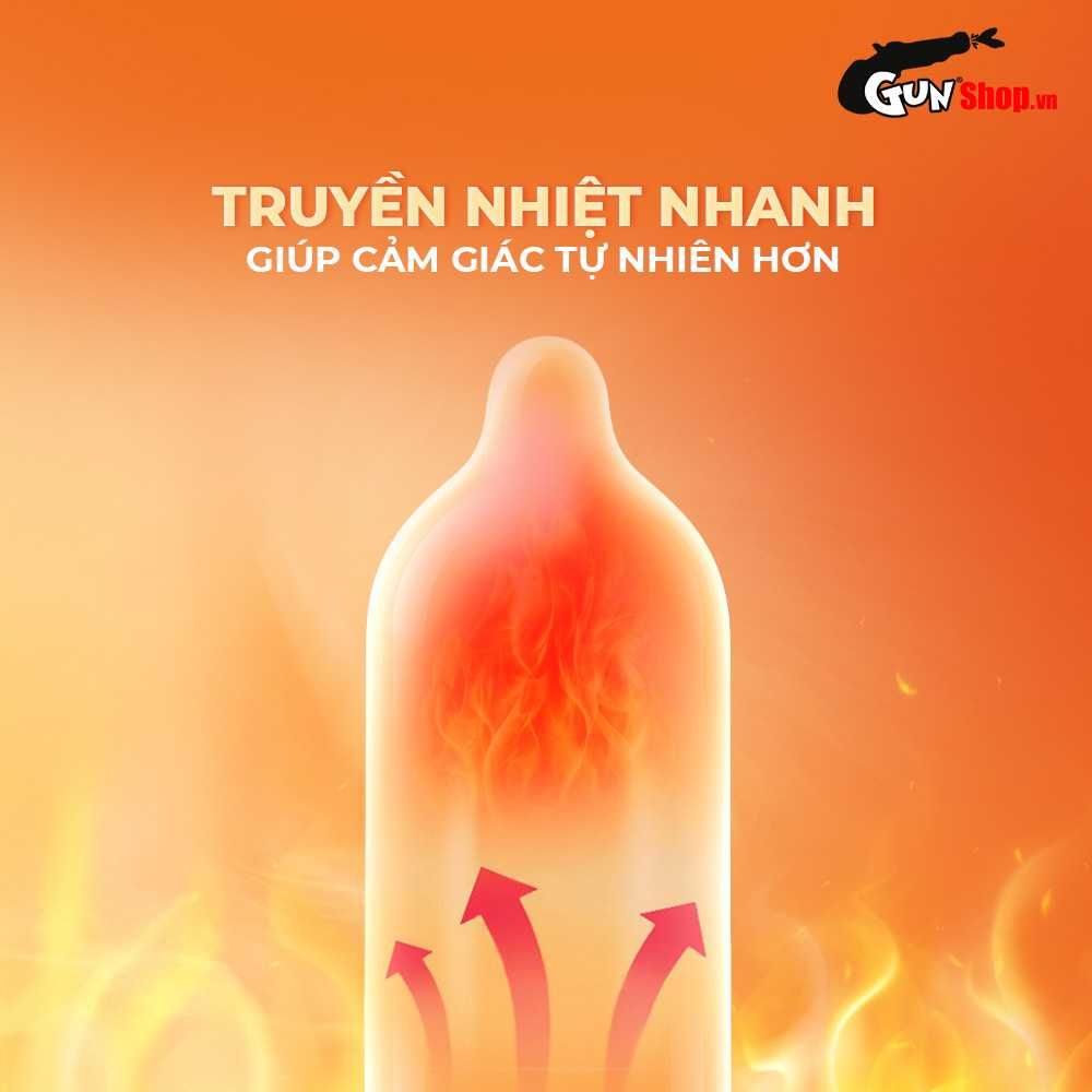 Bao cao su Firon Slide - Siêu mỏng, chống tuột, hương trái cây - Hộp 10 cái