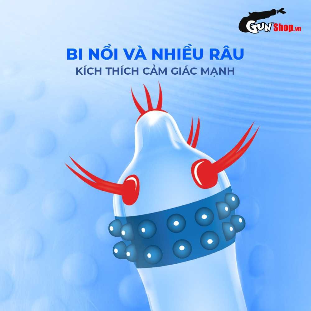 Bao cao su Firon Tempest - Hộp 1 bao gai, 2 vòng bi siêu lớn + 1 bao Firon Rush (Hộp 2 cái)