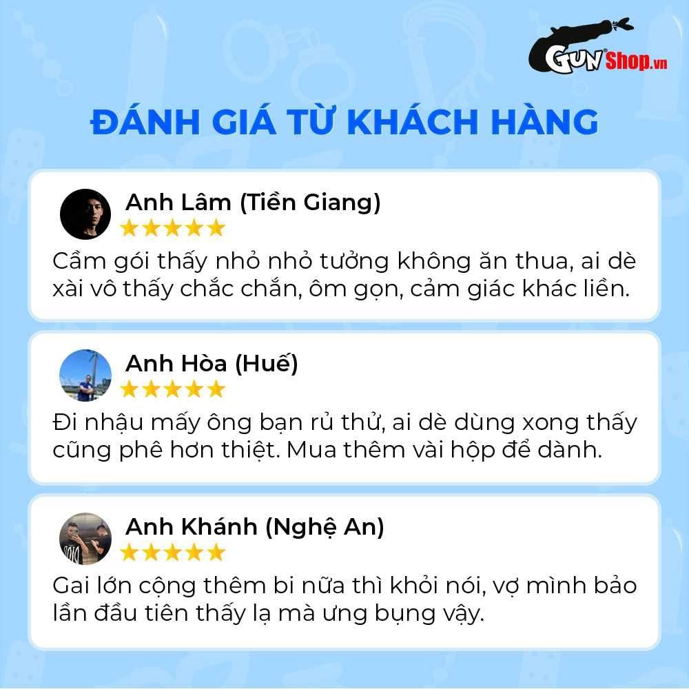 Bao cao su Firon Tempest - Hộp 1 bao gai, 2 vòng bi siêu lớn + 1 bao Firon Rush (Hộp 2 cái)