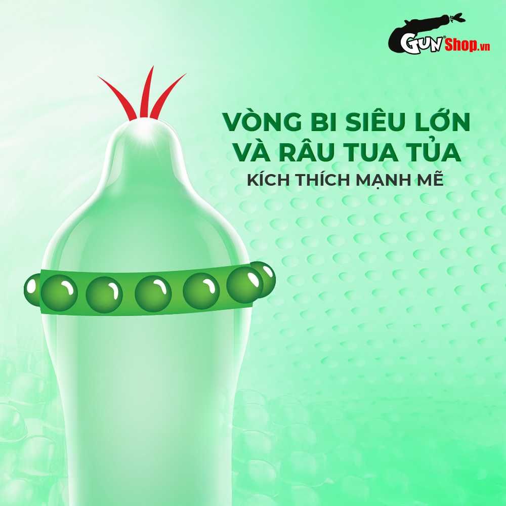 Bao cao su Firon Virex - Hộp 1 bao gai, 1 vòng bi siêu lớn + 1 bao Firon Rush (Hộp 2 cái)
