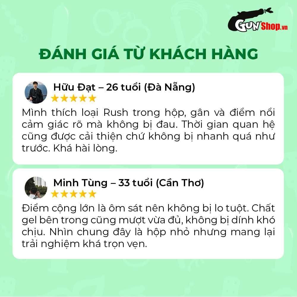 Bao cao su Firon Virex - Hộp 1 bao gai, 1 vòng bi siêu lớn + 1 bao Firon Rush (Hộp 2 cái)