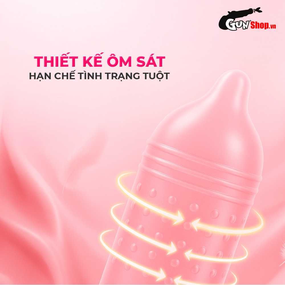 Bao cao su Firon Rush - Gân sọc, điểm nổi, kéo dài thời gian - Hộp 3 cái