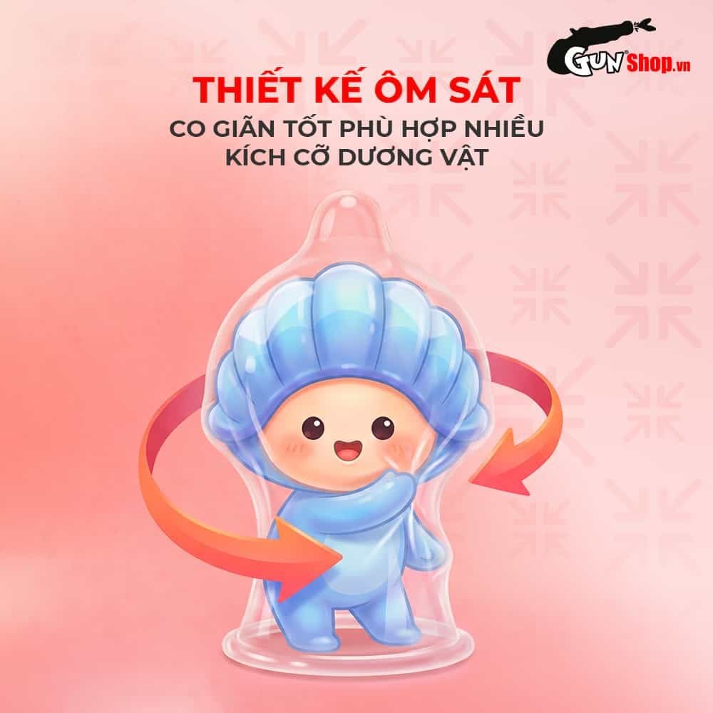 Bao cao su Shell Dino T-rex - Hộp 1 bao nhiều vòng gai, bi nổi lớn + 1 bao Shell Performax (Hộp 2 cái)