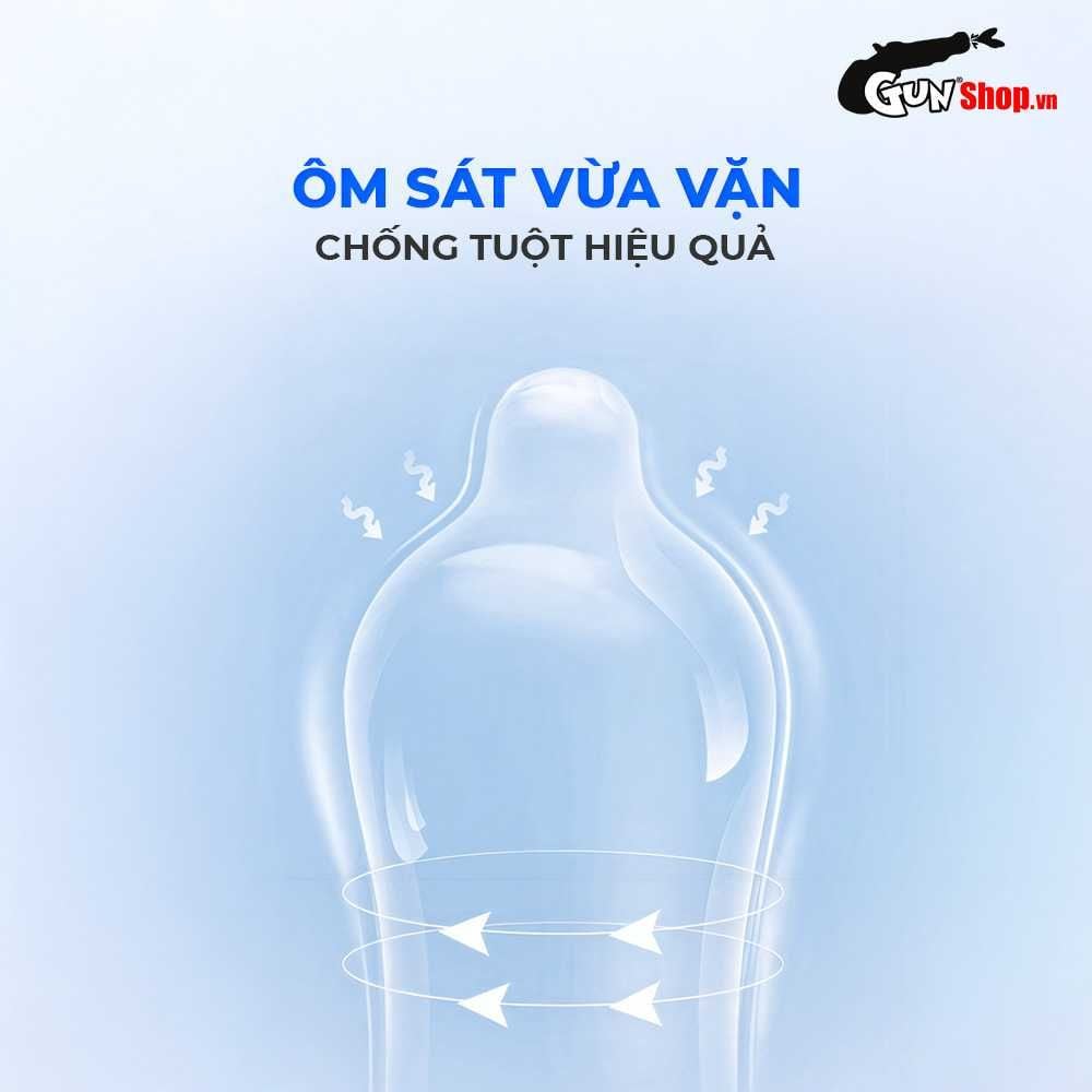 Bao cao su JEX Glamourous Butterfly 0.03 Moist - Siêu mỏng, vừa vặn, nhiều gel bôi trơn - Hộp 10 cái