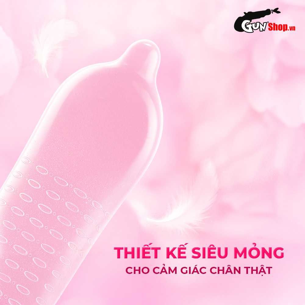 Bao cao su JEX Usui Pure Long - Siêu mỏng, gân nổi, nhiều gel bôi trơn - Hộp 12 cái