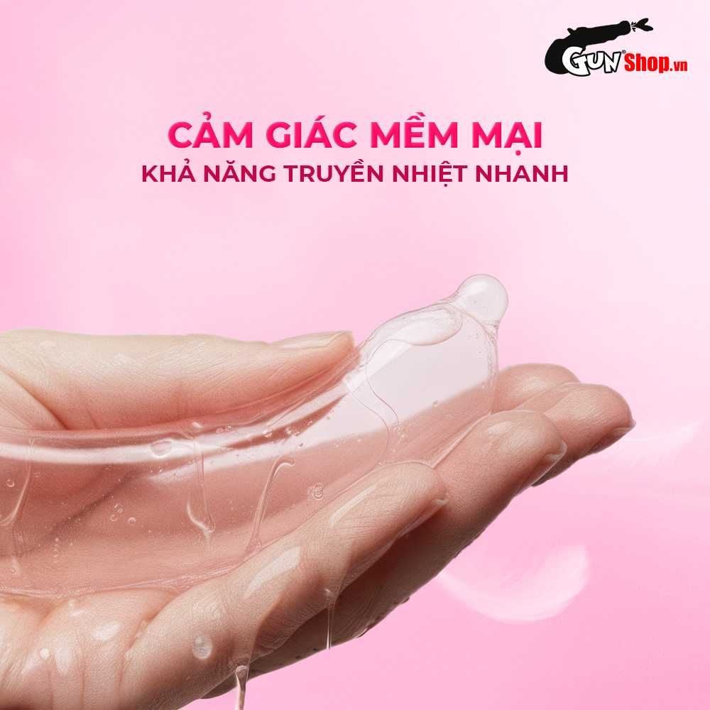 Bao cao su JEX Usui Pure Long - Siêu mỏng, gân nổi, nhiều gel bôi trơn - Hộp 12 cái