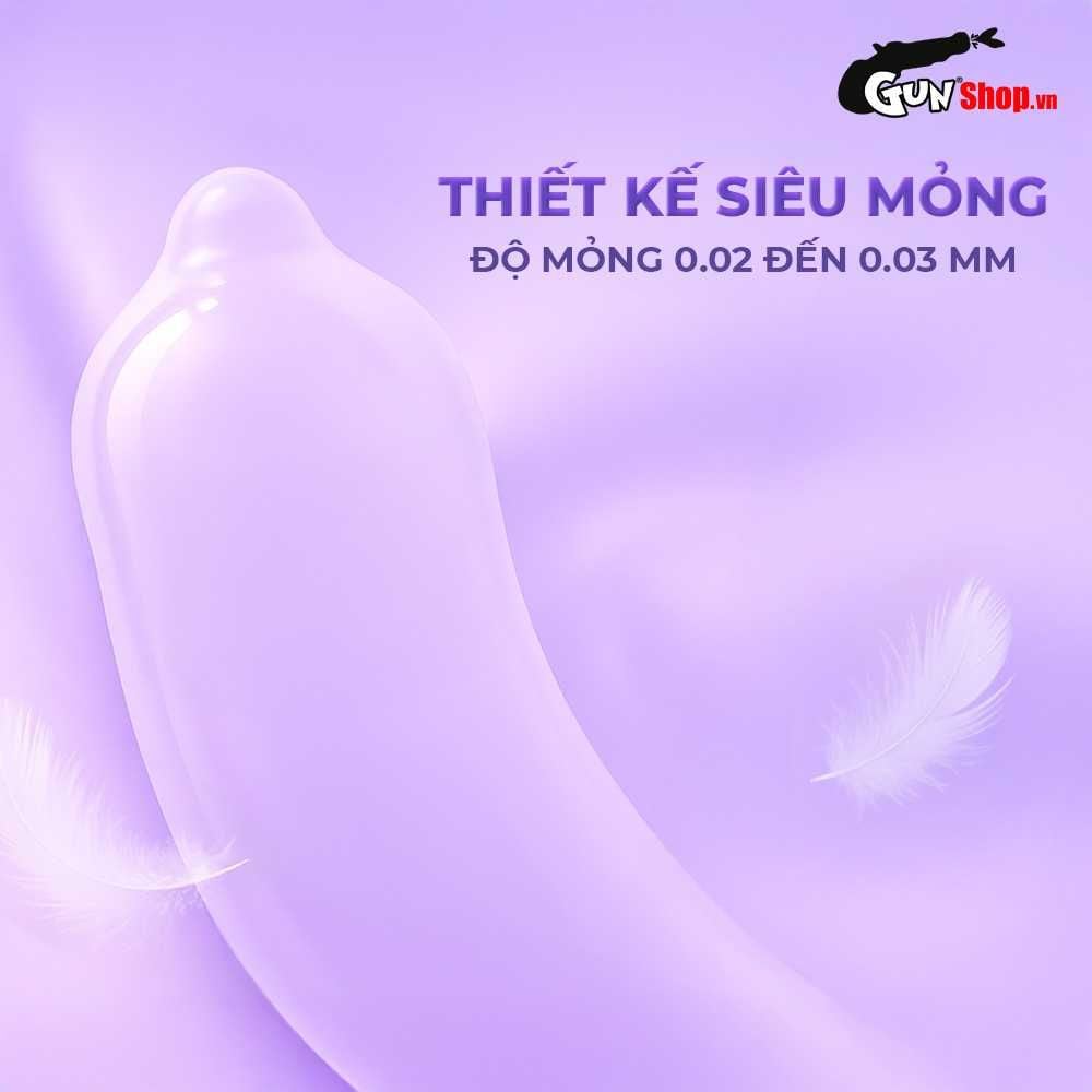 Bao cao su JEX Zone - Siêu mỏng chân thật, nhiều gel bôi trơn - Hộp 10 cái