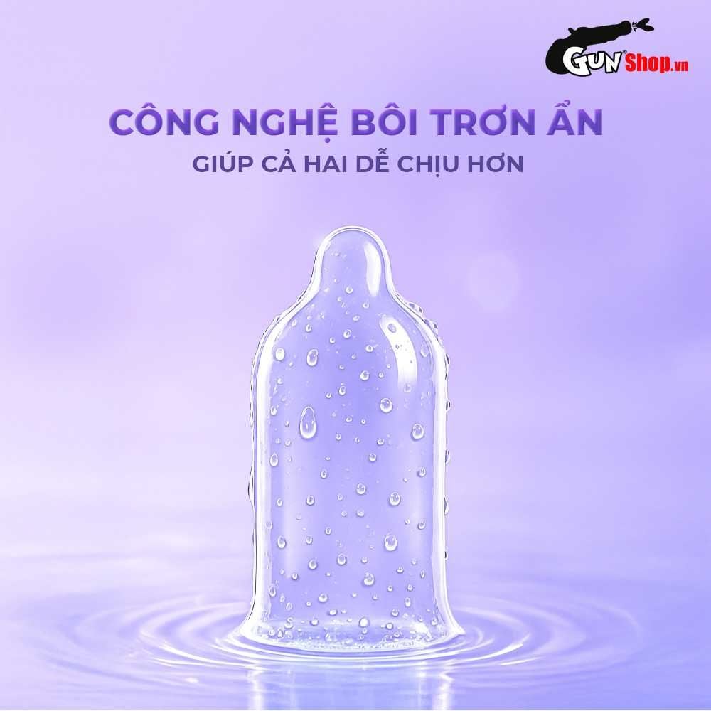 Bao cao su JEX Zone - Siêu mỏng chân thật, nhiều gel bôi trơn - Hộp 10 cái