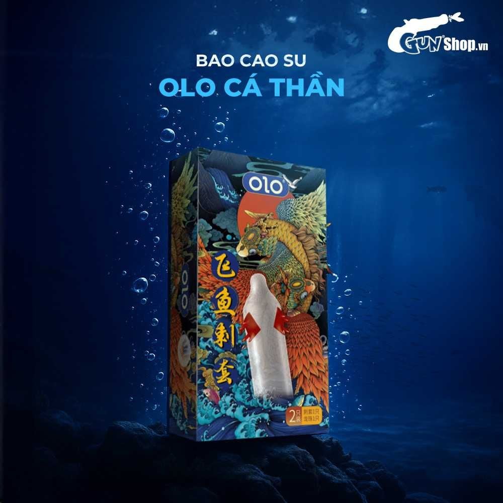 Bao cao su OLO Cá thần - Gai cạnh - Hộp 1 cái + 1 bi silicon