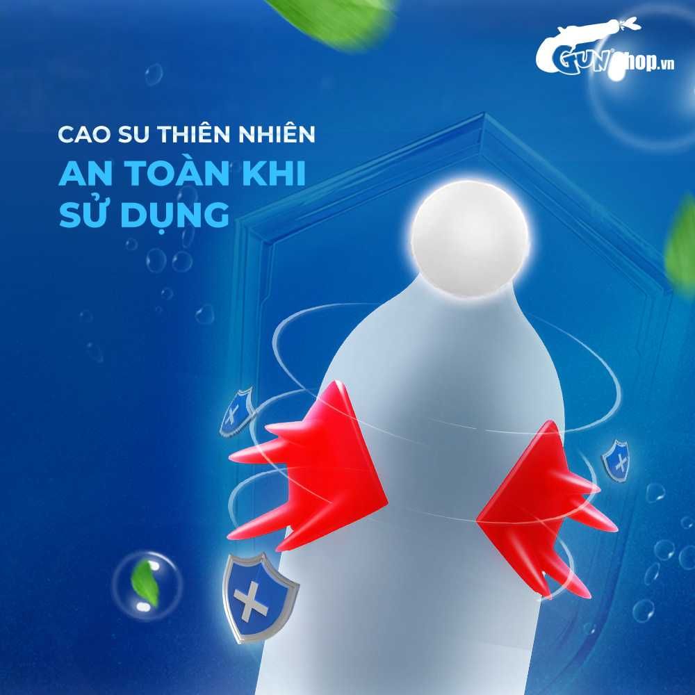 Bao cao su OLO Cá thần - Gai cạnh - Hộp 1 cái + 1 bi silicon