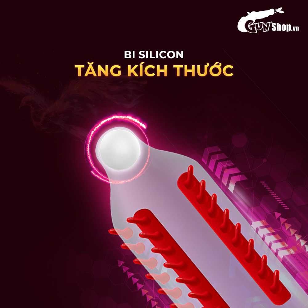 Bao cao su OLO Phượng hoàng - Gai đứng - Hộp 1 cái + 1 bi silicon