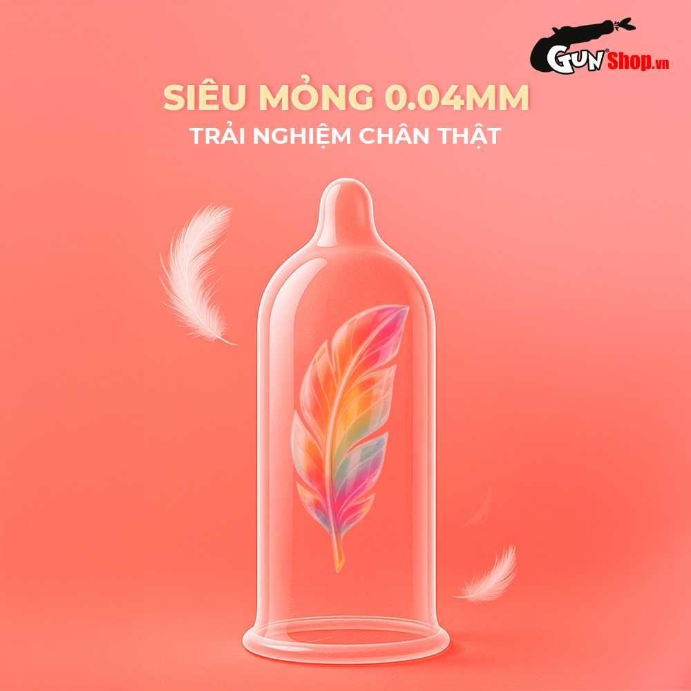 Bao cao su Powergra Classic - Siêu mỏng, truyền nhiệt nhanh, hương trái cây - Hộp 10 cái