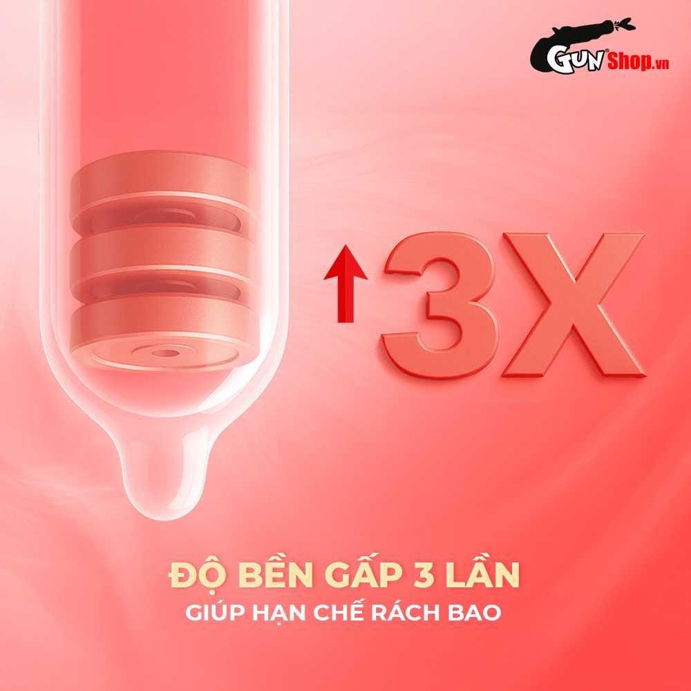 Bao cao su Powergra Classic - Siêu mỏng, truyền nhiệt nhanh, hương trái cây - Hộp 10 cái