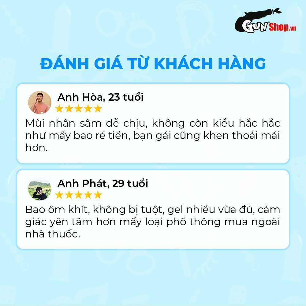 Bao cao su Powergra Feel X - Siêu mỏng, kéo dài, hương nhân sâm - Hộp 10 cái