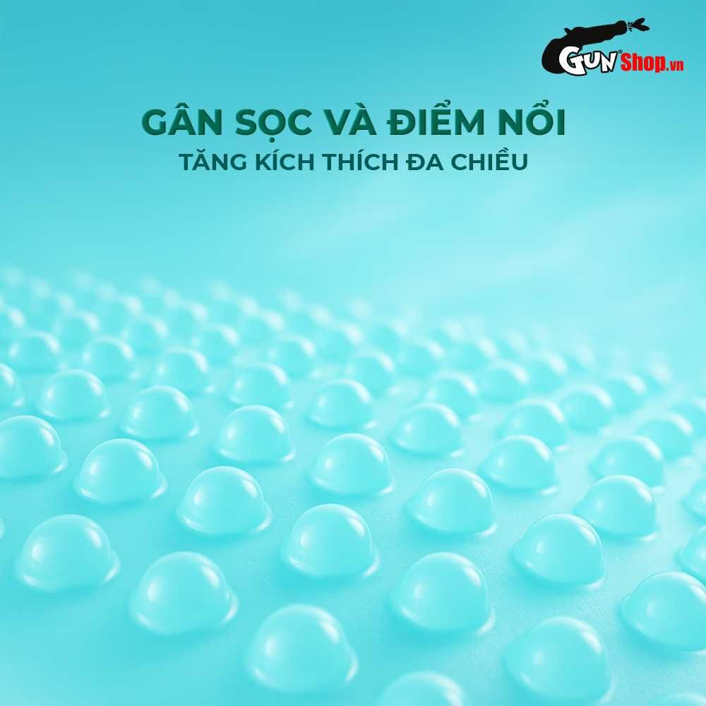 Bao cao su Powergra Promax - Gân sọc và điểm nổi, kéo dài, hương trái cây - Hộp 3 cái
