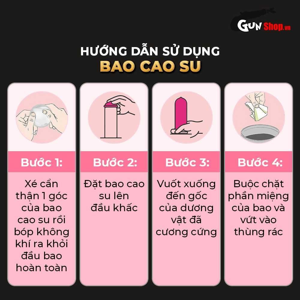 Bao cao su Powergra Ultrafit - Size 49mm, siêu mỏng, kéo dài, hương dâu - Hộp 10 cái