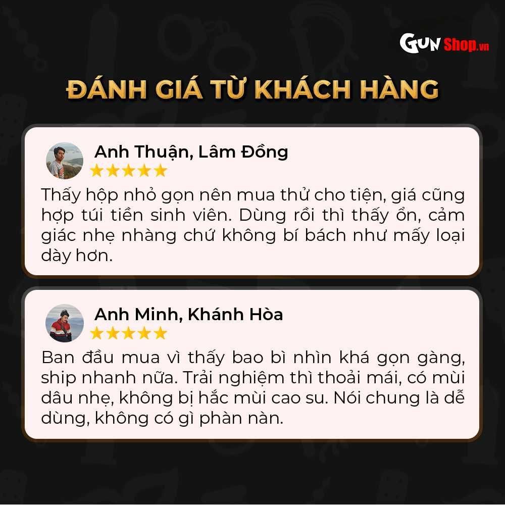 Bao cao su Powergra Ultrafit - Size 49mm, siêu mỏng, kéo dài, hương dâu - Hộp 3 cái