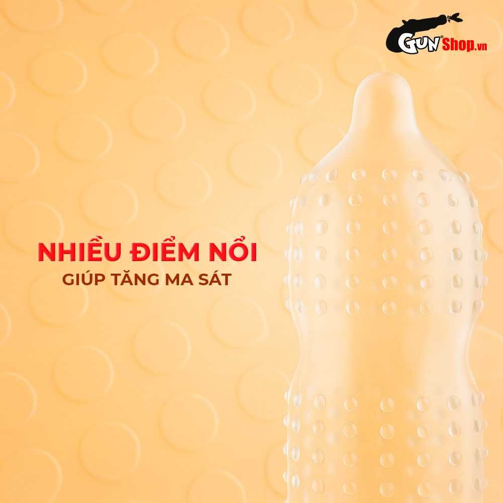 Bao cao su Sagami Dotty G Mint Are Are - Siêu điểm nổi, nhiều gel bôi trơn - Hộp 10 cái