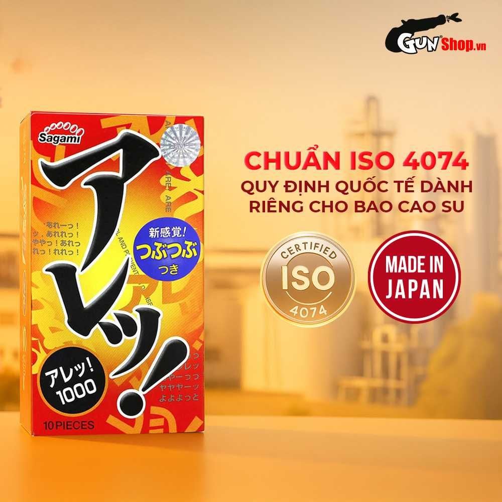 Bao cao su Sagami Dotty G Mint Are Are - Siêu điểm nổi, nhiều gel bôi trơn - Hộp 10 cái