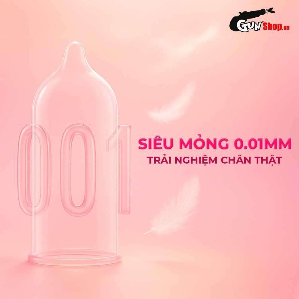 Bao cao su Sagami Original 0.01 - Siêu siêu mỏng 0.01mm - Hộp 5 cái