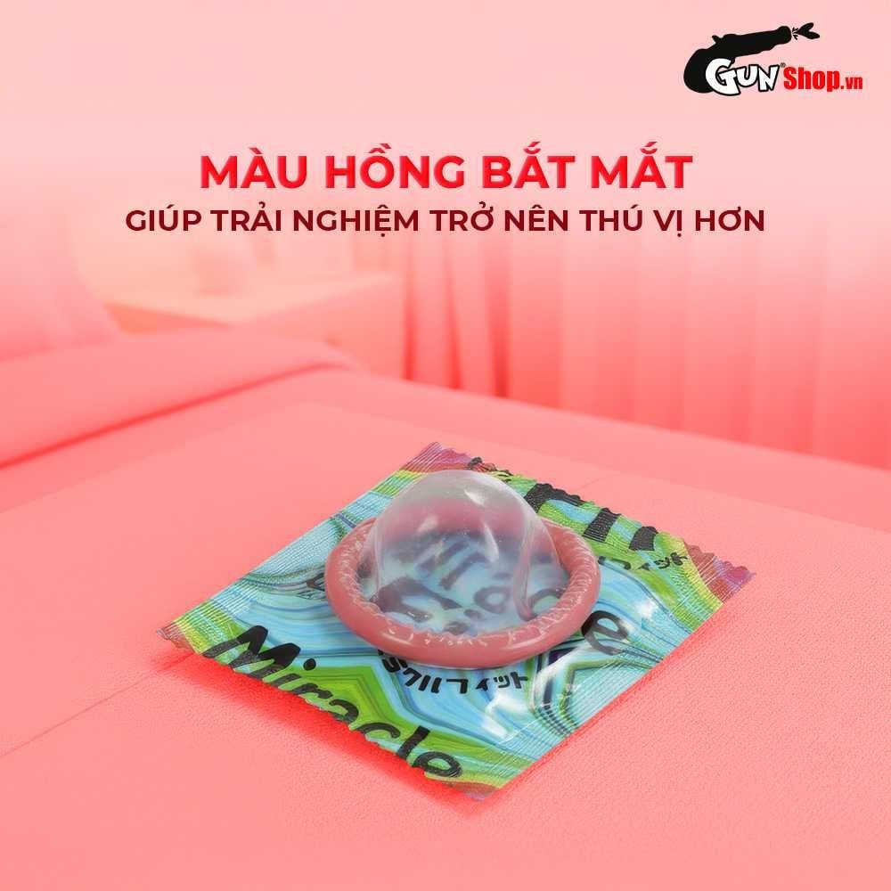 Bao cao su Sagami Six Fit V Miracle Fit - Thiết kế 3D ôm sát, siêu mỏng - Hộp 10 cái