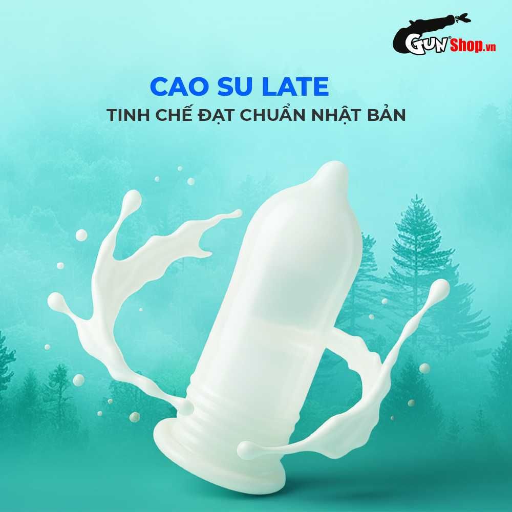 Bao cao su Sagami Xtreme Amino Gold Spearmint - Siêu mỏng, mát lạnh, hương bạc hà - Hộp 10 cái