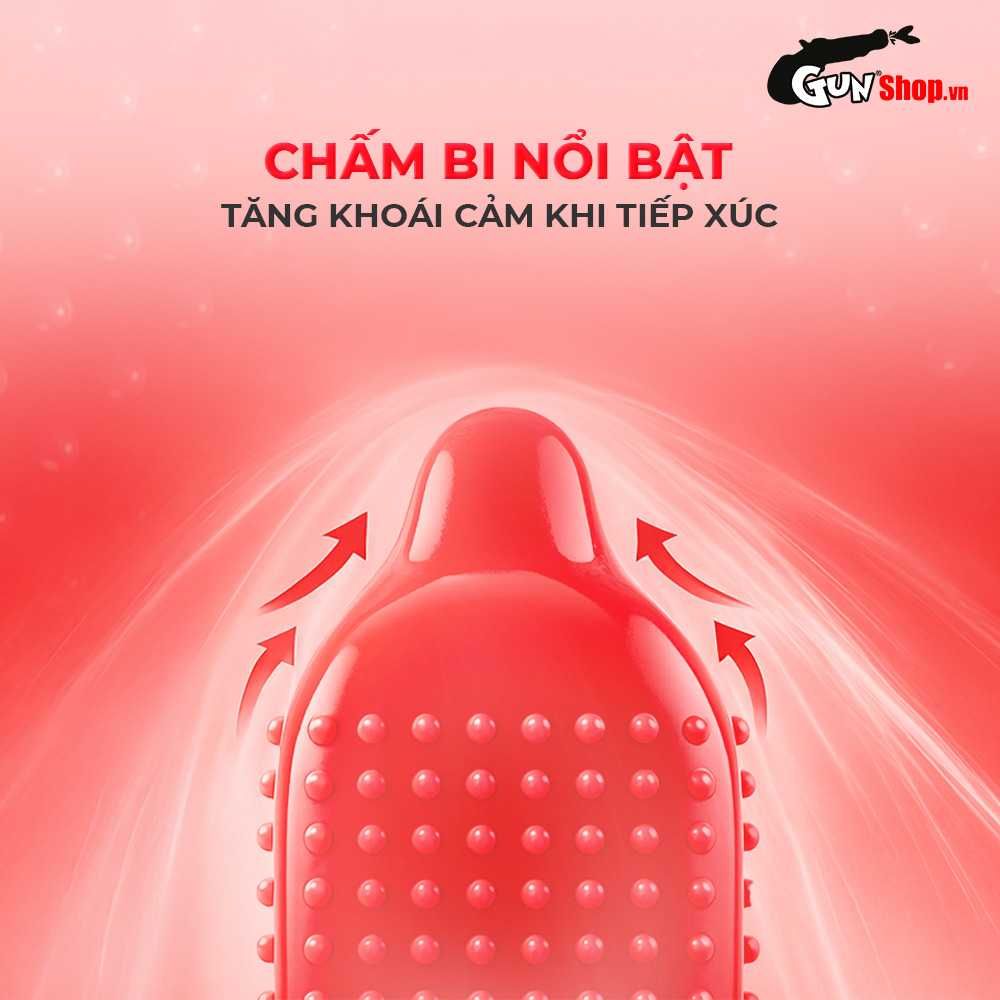 Bao cao su Sagami Xtreme Dotty G Mint Feel Long - Siêu điểm nổi, ôm sát - Hộp 10 cái