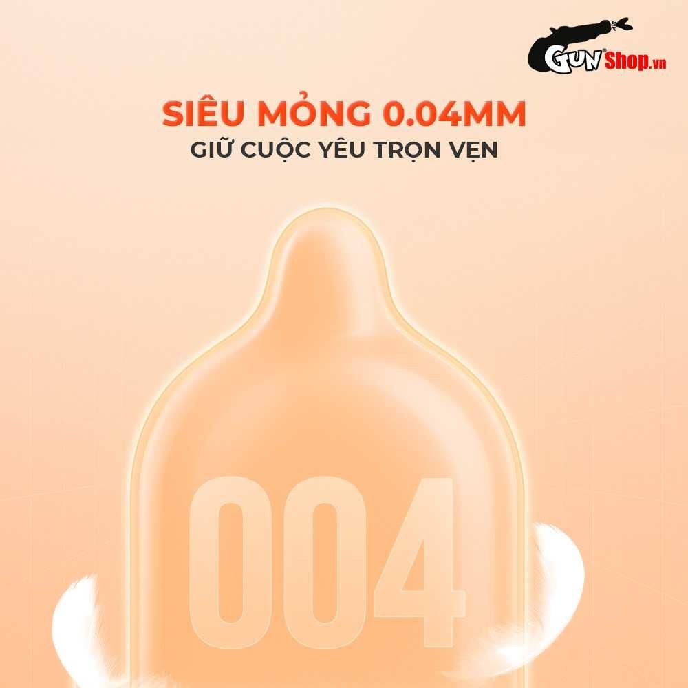 Bao cao su Sagami Xtreme Love Me Gold Orange - Siêu mỏng, nhiều gel bôi trơn - Hộp 10 cái