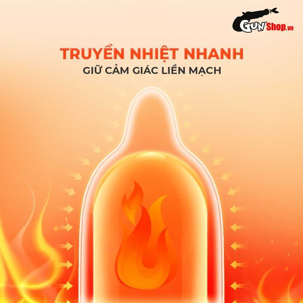 Bao cao su Sagami Xtreme Love Me Gold Orange - Siêu mỏng, nhiều gel bôi trơn - Hộp 10 cái