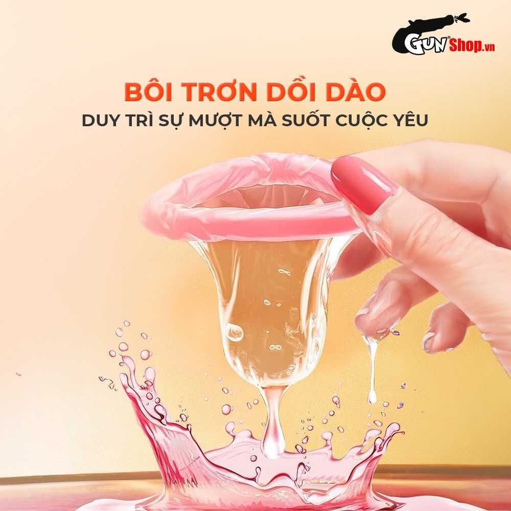 Bao cao su Sagami Xtreme Love Me Gold Orange - Siêu mỏng, nhiều gel bôi trơn - Hộp 10 cái