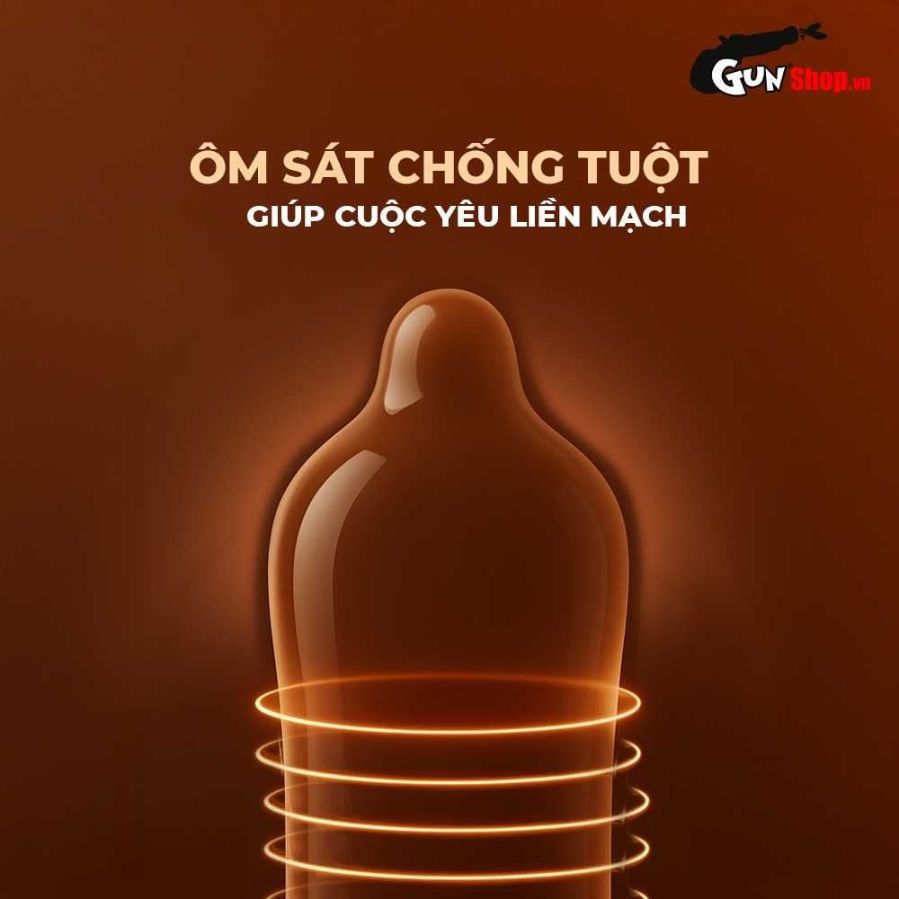 Bao cao su Shell Choco Prolong - Siêu mỏng, kéo dài thời gian, hương chocolate - Hộp 10 cái