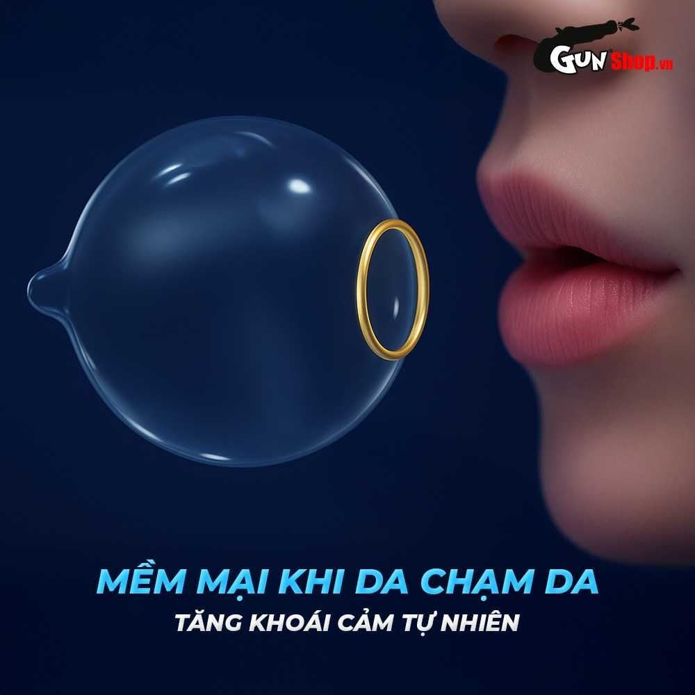 Bao cao su Shell Invisible - Siêu mỏng, chống tuột, kéo dài thời gian - Hộp 3 cái