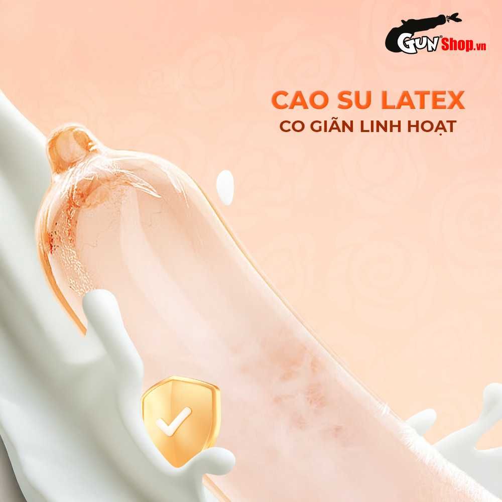 Bao cao su Shell Pulse Lasting Pleasure - Hương nước hoa cao cấp, kéo dài, gân nổi - Hộp 10 cái