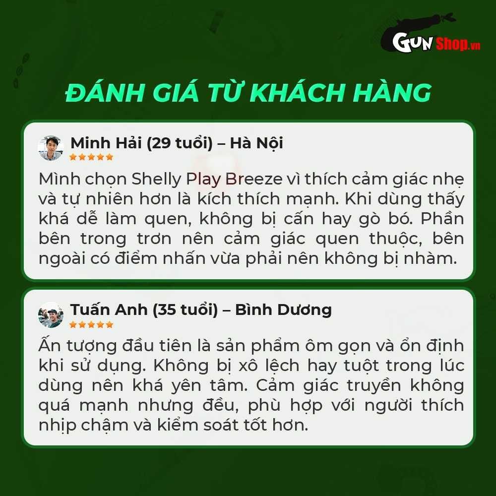 Bao cao su đôn dên rung Shelly Play Breeze