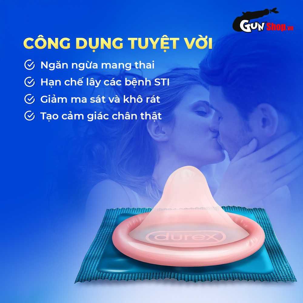 Bao cao su Durex Romantic - Mềm và mỏng - Hộp 12 cái