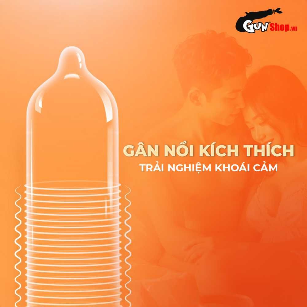 Bao cao su Durex Excita Ribbed - Gân nổi - Hộp 12 cái