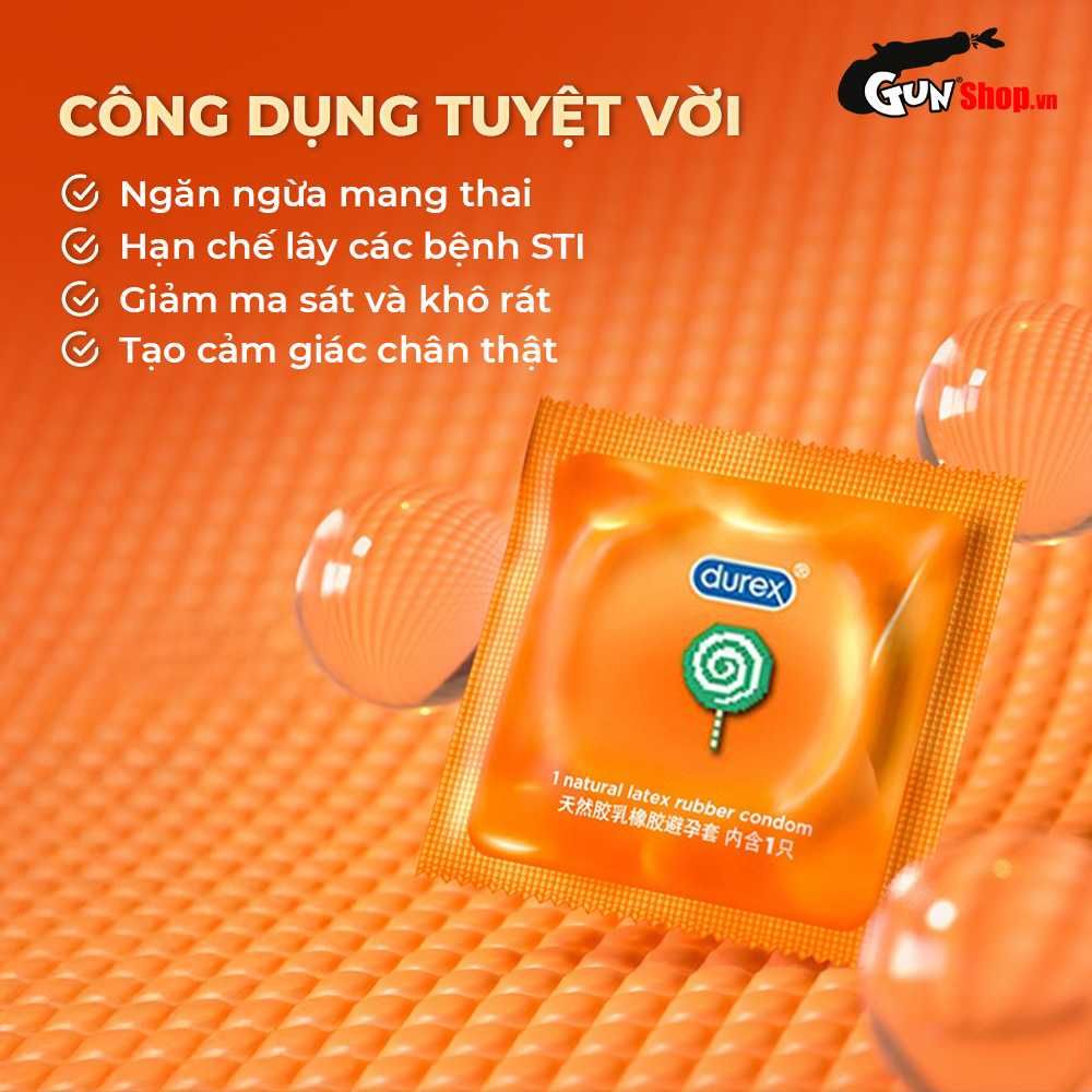 Bao cao su Durex Excita Ribbed - Gân nổi - Hộp 12 cái