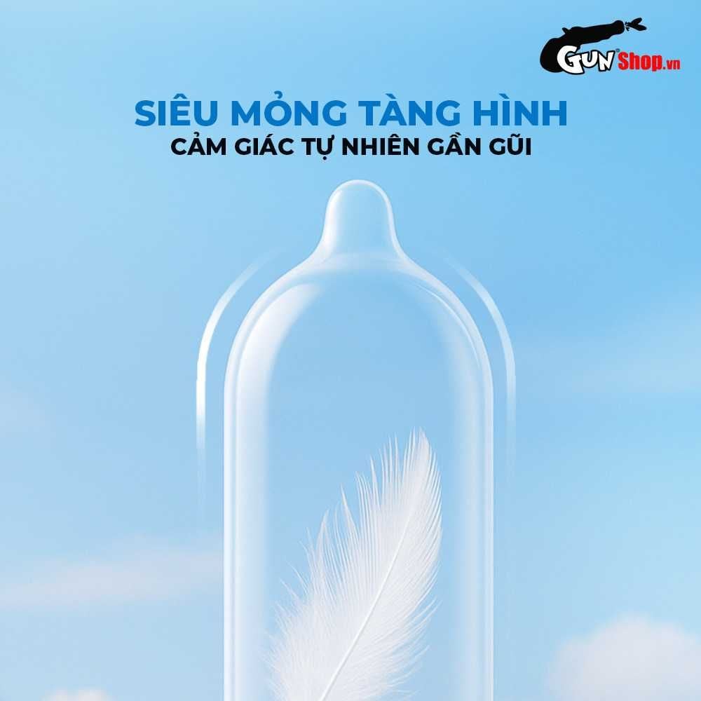 Bao cao su Durex Invisible - Siêu mỏng, mềm mịn - Hộp 10 cái