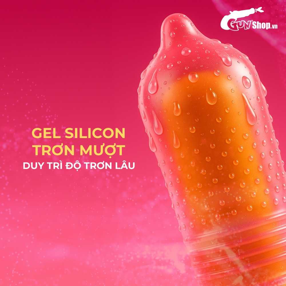 Bao cao su Durex Pleasuremax - Size lớn 56mm, gân và điểm nổi - Hộp 12 cái