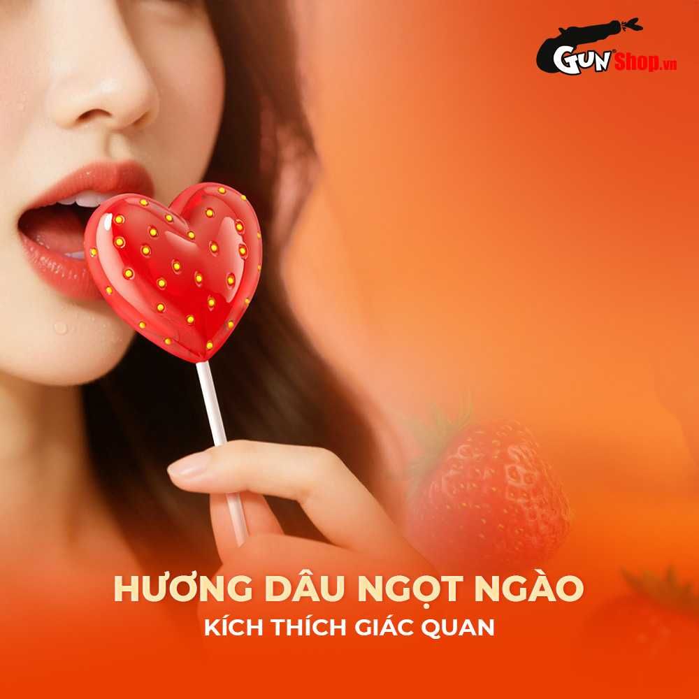 Bao cao su Durex Strawberry - Hương dâu, 56mm - Hộp 12 cái