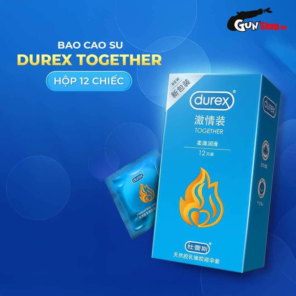 Bao cao su Durex Together - Mềm mại và mịn màng - Hộp 12 cái