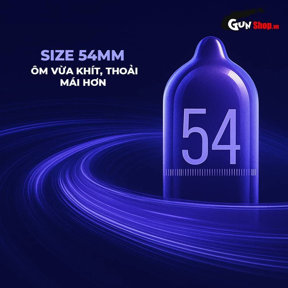 Bao cao su Shell Bigtime - Size 54mm, siêu mỏng, chống tuột, kéo dài thời gian - Hộp 3 cái