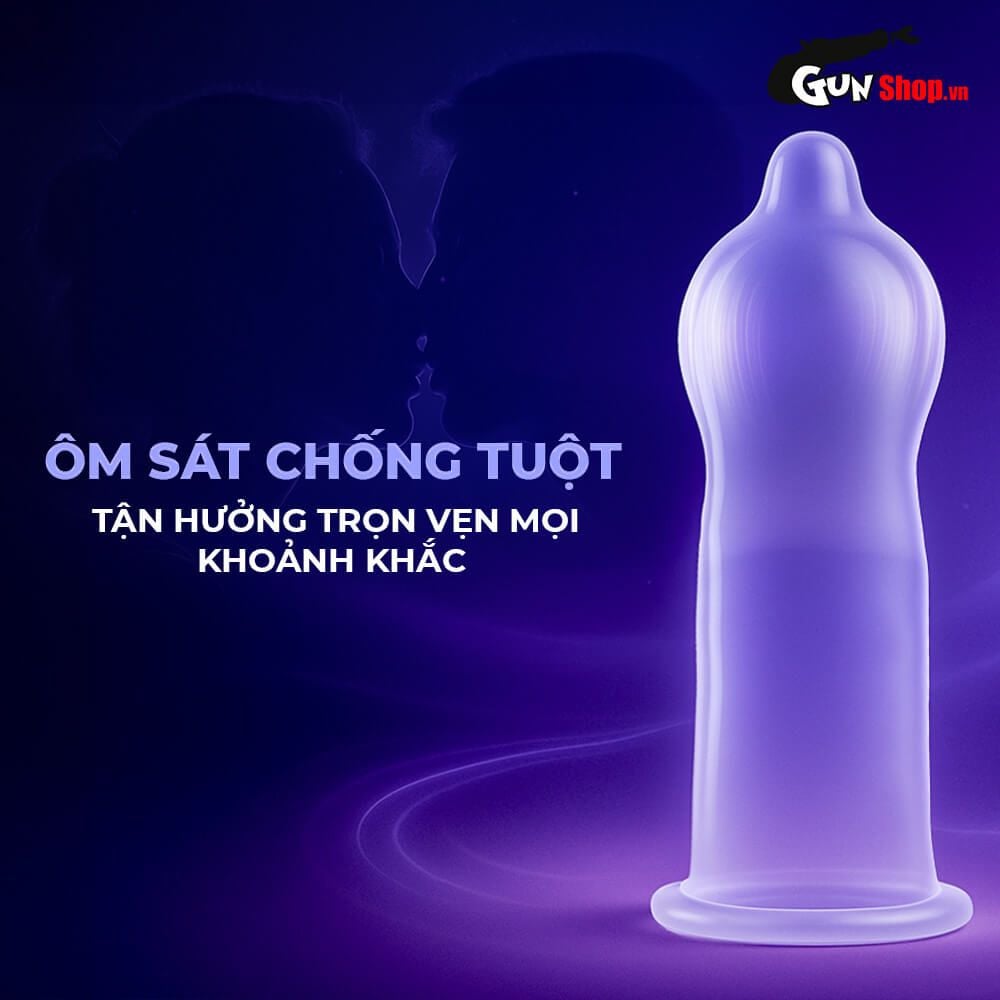 Bao cao su Shell Bigtime - Size 54mm, siêu mỏng, chống tuột, kéo dài thời gian - Hộp 3 cái