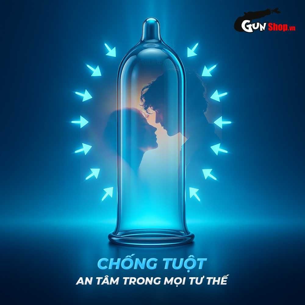 Bao cao su Shell Invisible - Siêu mỏng, chống tuột, kéo dài thời gian - Hộp 10 cái