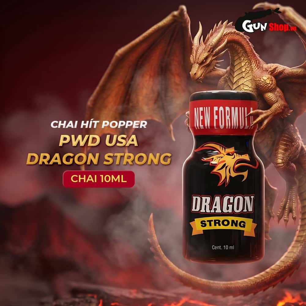 Chai hít tăng khoái cảm Popper PWD USA Dragon Strong - Chai 10ml