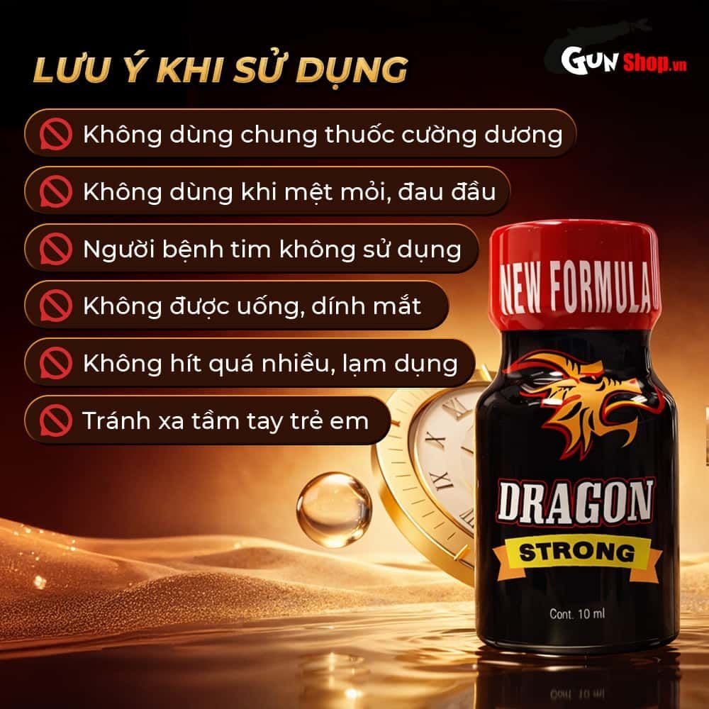 Chai hít tăng khoái cảm Popper PWD USA Dragon Strong - Chai 10ml