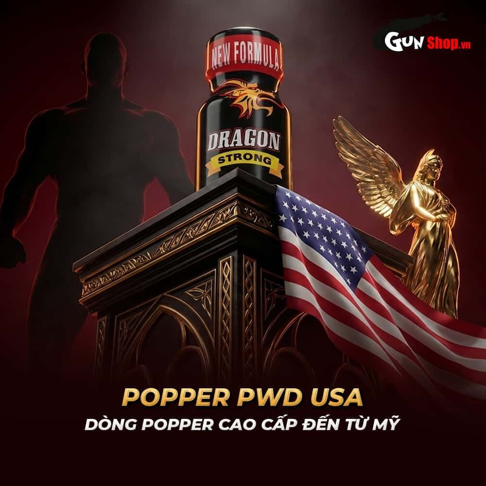 Chai hít tăng khoái cảm Popper PWD USA Dragon Strong - Chai 10ml