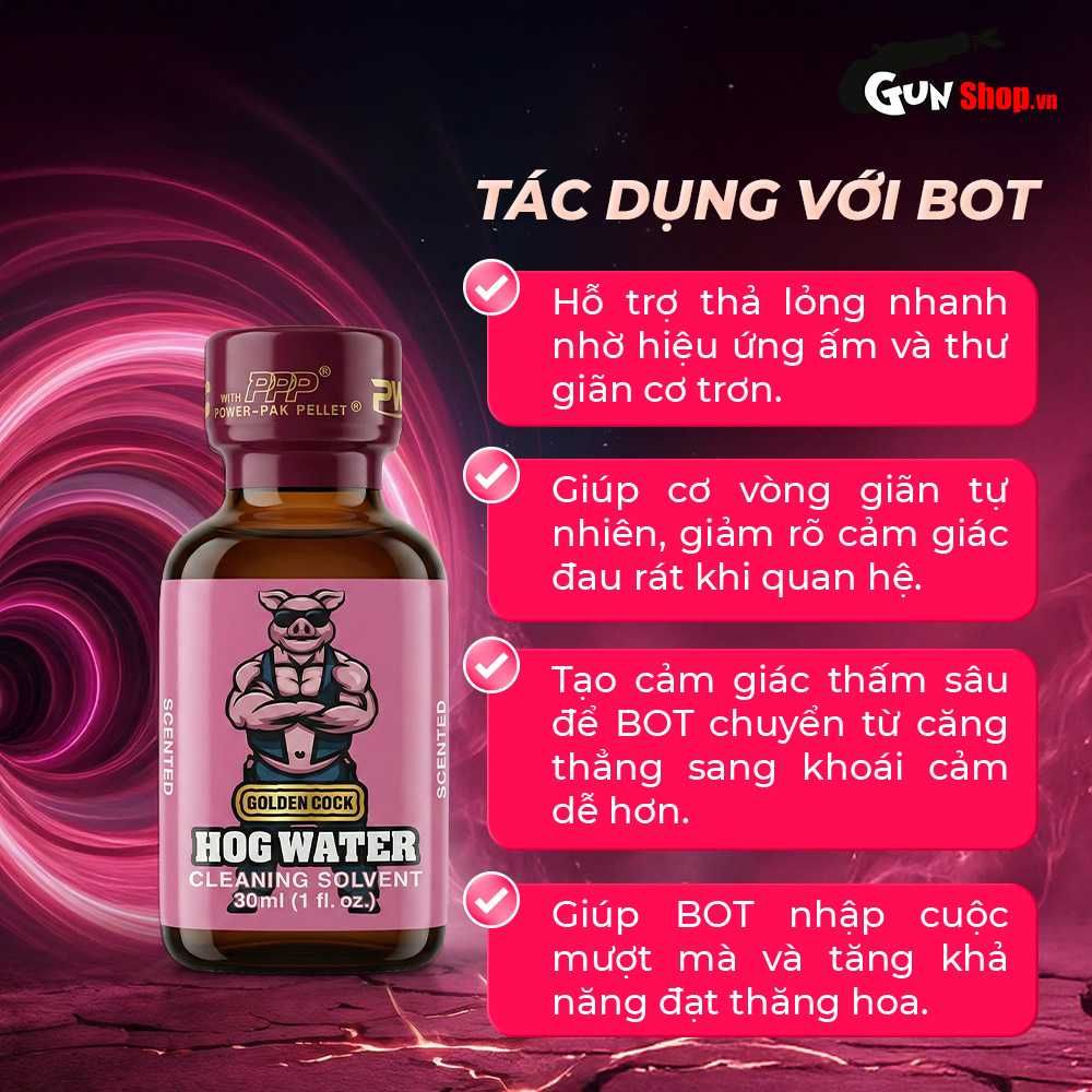 Chai hít tăng khoái cảm Popper DS USA Golden Cock Hog Water - Chai 30ml