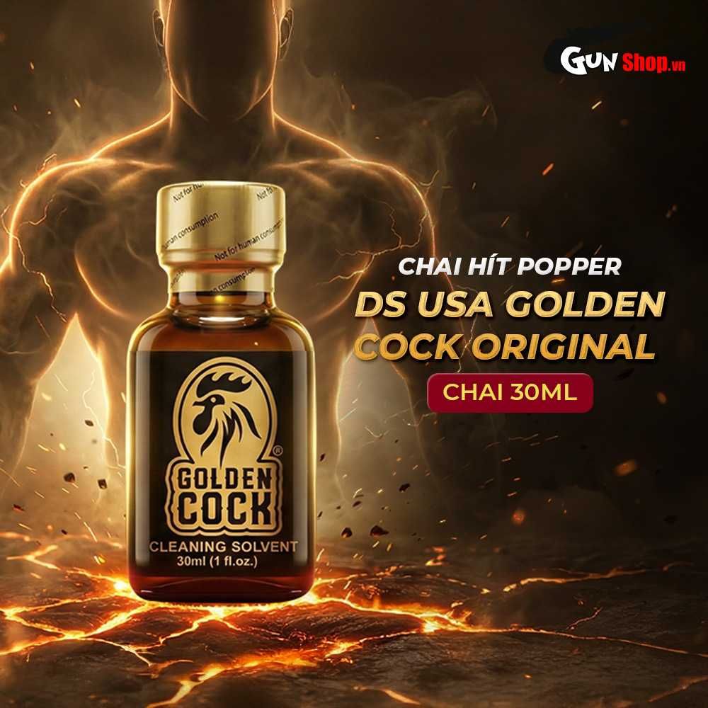 Chai hít tăng khoái cảm Popper DS USA Golden Cock Original - Chai 30ml
